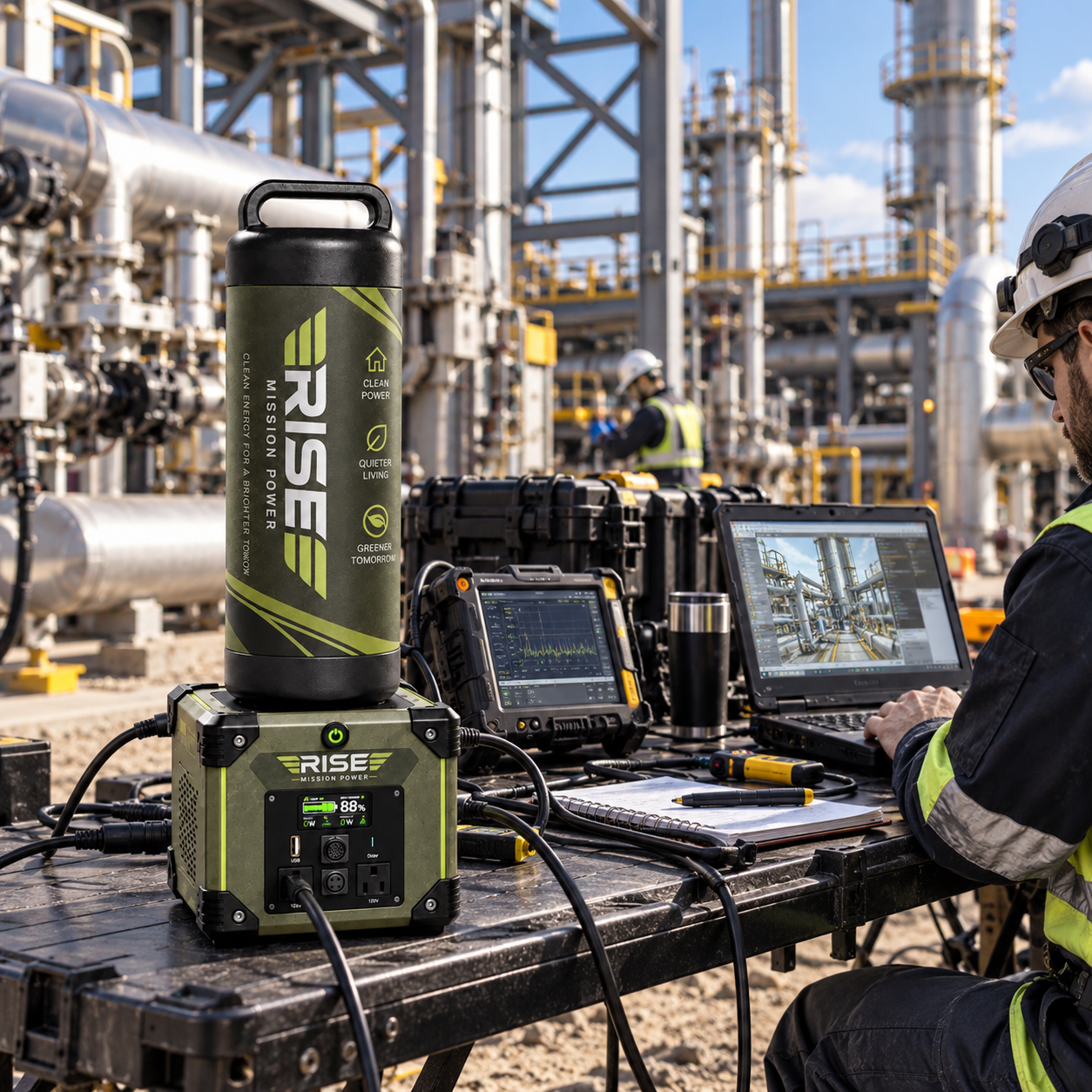 Rise Mission Power at a worksite