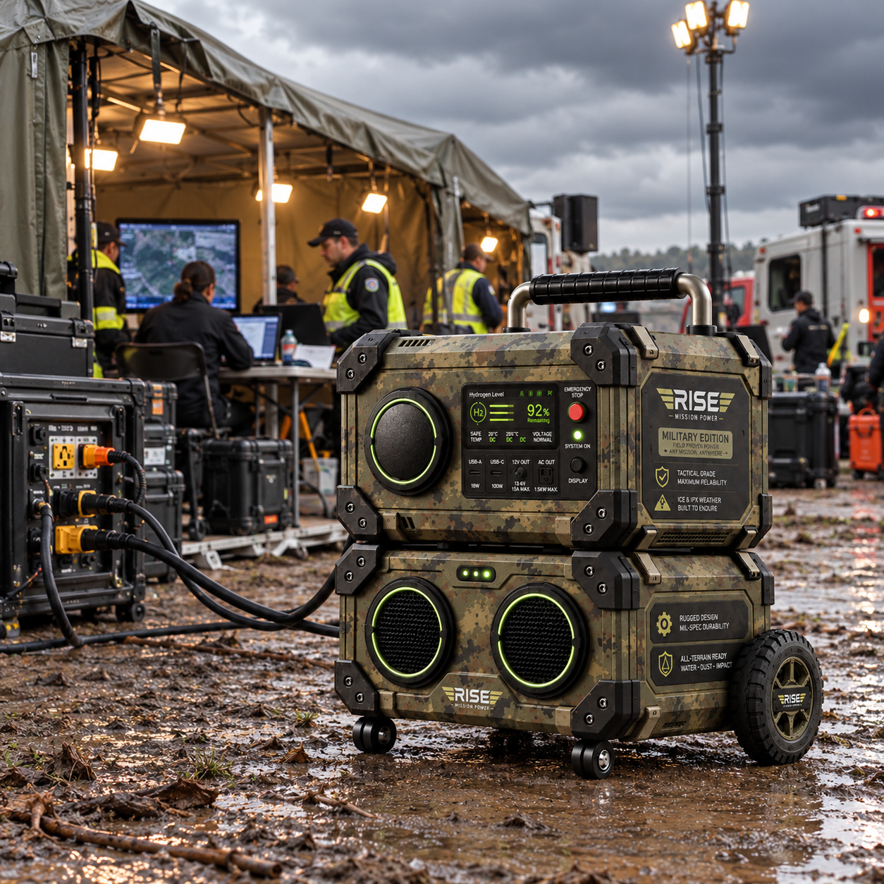 Stormy field command power station