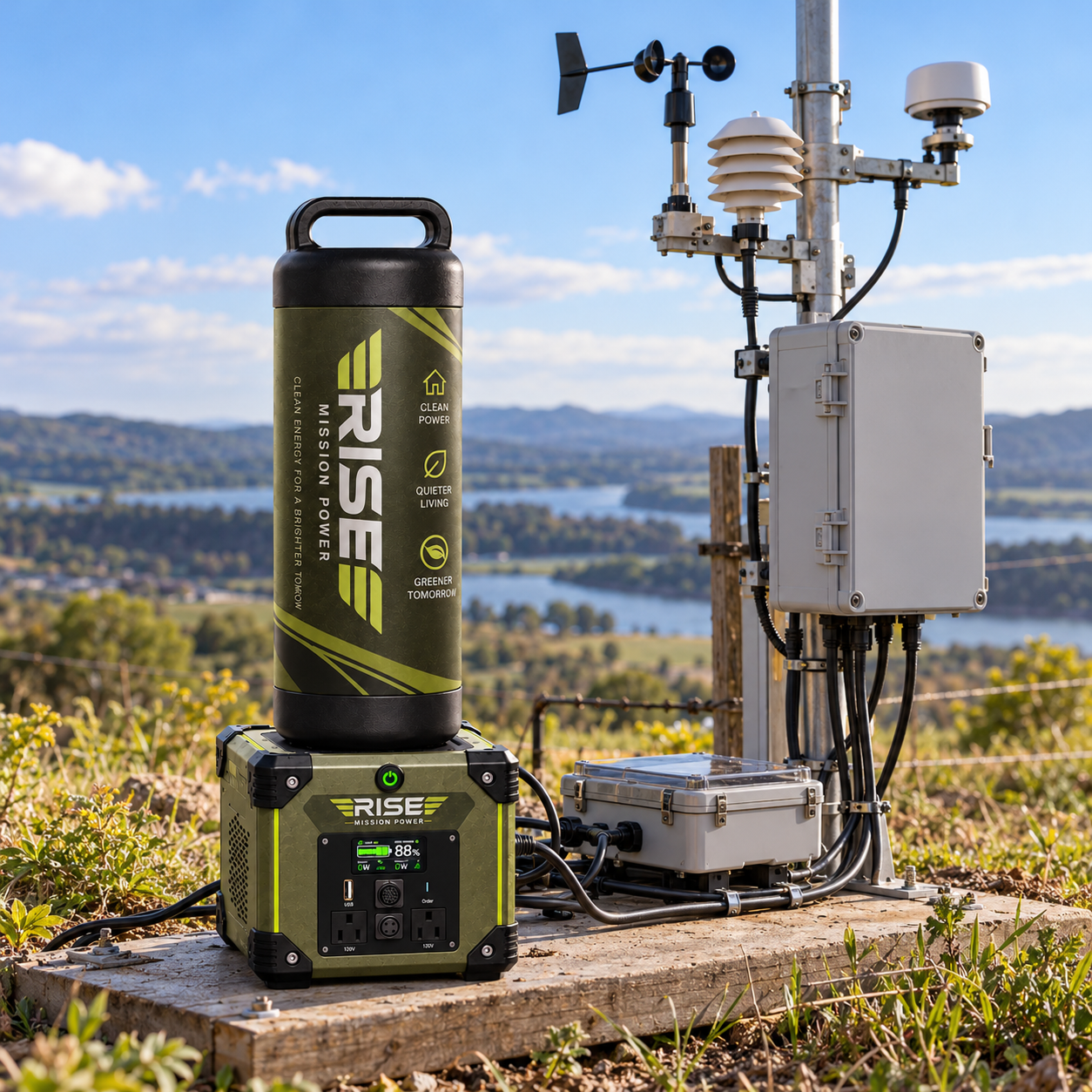 Off-grid environmental monitoring station staying online